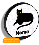 Lampada silhouette gatto 11 con nome personalizzato