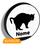 Lampada silhouette gatto 2 con nome personalizzato