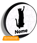 Lampada silhouette gatto 6 con nome personalizzato