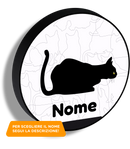 Lampada silhouette gatto 8 con nome personalizzato