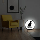 Lampada silhouette gatto 9 con nome personalizzato