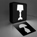 Lampada con due grafiche