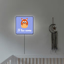 Lampada quadrata cavallino con nome personalizzato