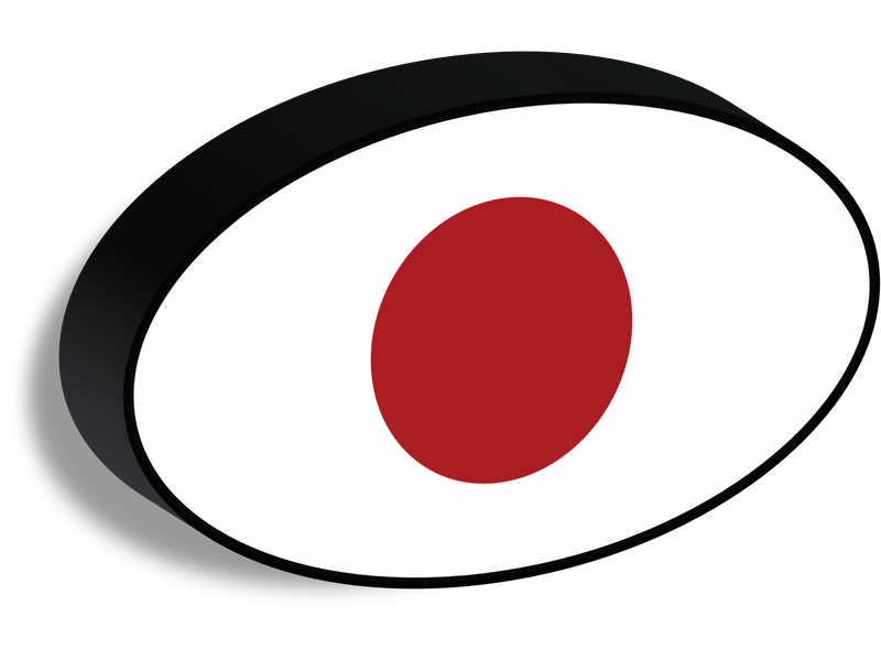 Bandiera luminosa_Japan ovale