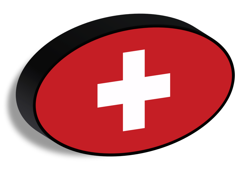 Bandiera luminosa_Switzerland ovale