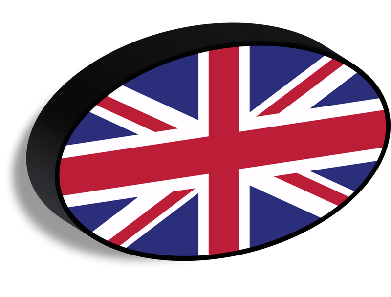Bandiera luminosa_United Kingdom ovale