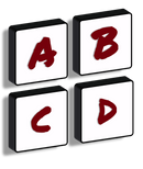 Lettere luminose grafica Marker quadrate