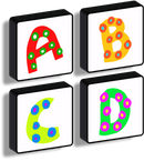 Lettere Luminose Illustrate quadrate