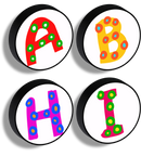 Lettere luminose Illustrate circolari