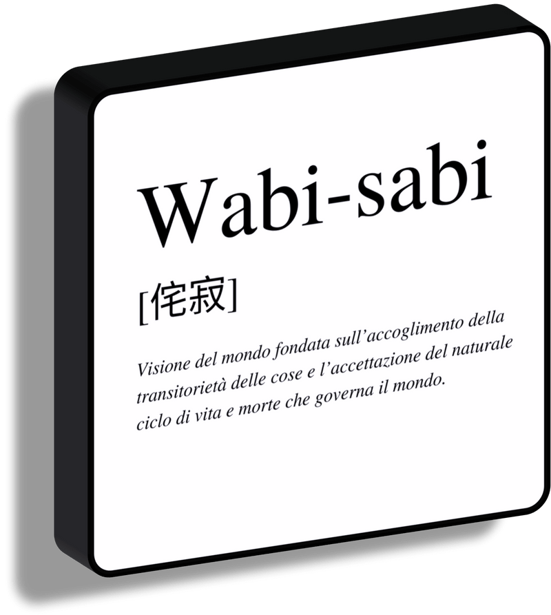 Lampada con definizione di Wabi-sabi