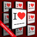Lampada - I Love ...  (Personalizzabile)