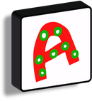 Lettere Luminose Illustrate quadrate