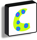 Lettere Luminose Illustrate quadrate