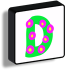 Lettere Luminose Illustrate quadrate