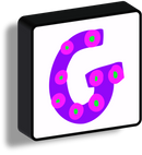 Lettere Luminose Illustrate quadrate