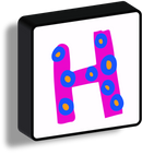 Lettere Luminose Illustrate quadrate