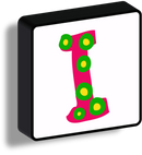 Lettere Luminose Illustrate quadrate