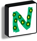 Lettere Luminose Illustrate quadrate