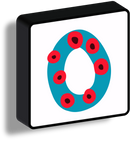 Lettere Luminose Illustrate quadrate