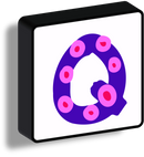 Lettere Luminose Illustrate quadrate