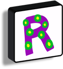 Lettere Luminose Illustrate quadrate