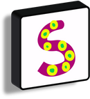 Lettere Luminose Illustrate quadrate