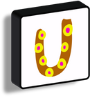 Lettere Luminose Illustrate quadrate