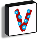 Lettere Luminose Illustrate quadrate