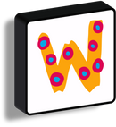 Lettere Luminose Illustrate quadrate