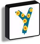 Lettere Luminose Illustrate quadrate