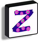 Lettere Luminose Illustrate quadrate