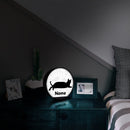 Lampada silhouette gatto 10 con nome personalizzato