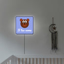 Lampada quadrata orsetto con nome personalizzato