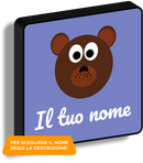 Lampada quadrata orsetto con nome personalizzato