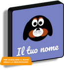 Lampada quadrata cagnolino con nome personalizzato