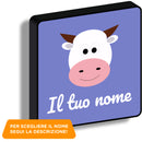 Lampada quadrata mucchina con nome personalizzato