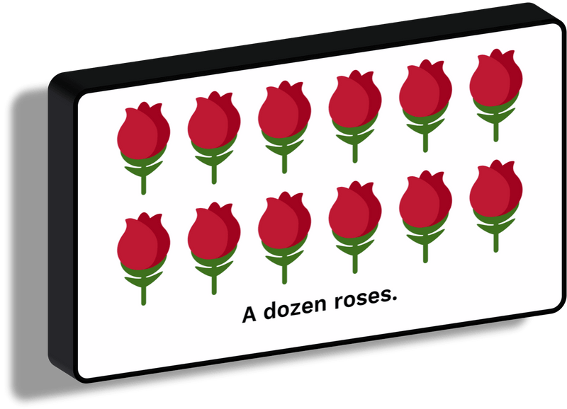 Emoji luminosi_12 rose rosse