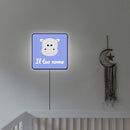 Lampada quadrata ippopotamo con nome personalizzato