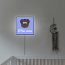 Lampada quadrata scimmietta con nome personalizzato