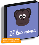 Lampada quadrata scimmietta con nome personalizzato